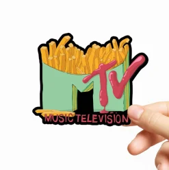 MTV With Fries Sticker