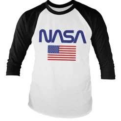 NASA - Old Glory Baseball Long Sleeve Tee