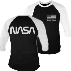 NASA Black Flag Baseball 3/4 Sleeve Tee