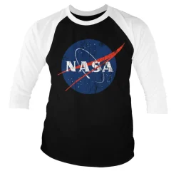NASA Washed Insignia Baseball 3/4 Sleeve Tee