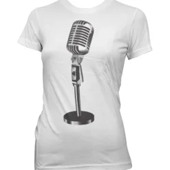 Oldschool Microphone Girly Tee