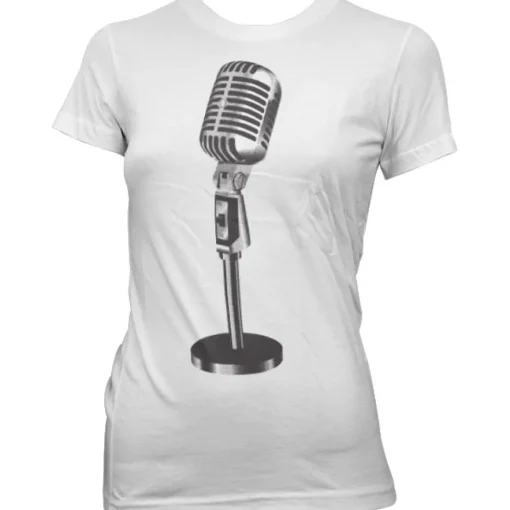 Oldschool Microphone Girly Tee