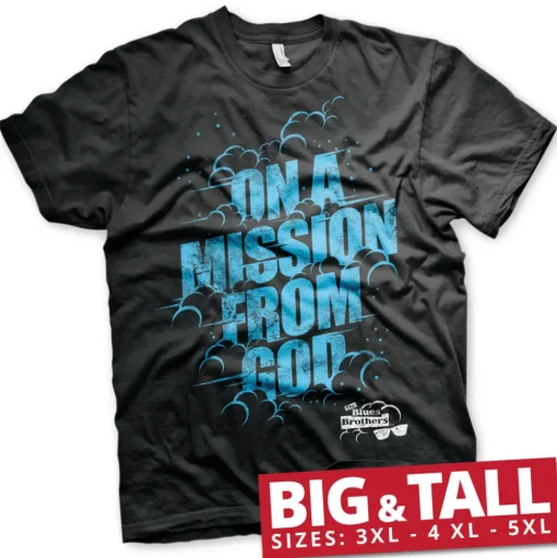On A Mission From God - Blues Brothers Big & Tall T-Shirt