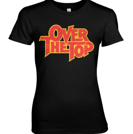 Over The Top Washed Logo Girly Tee