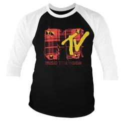 Plaid MTV Baseball 3/4 Sleeve Tee