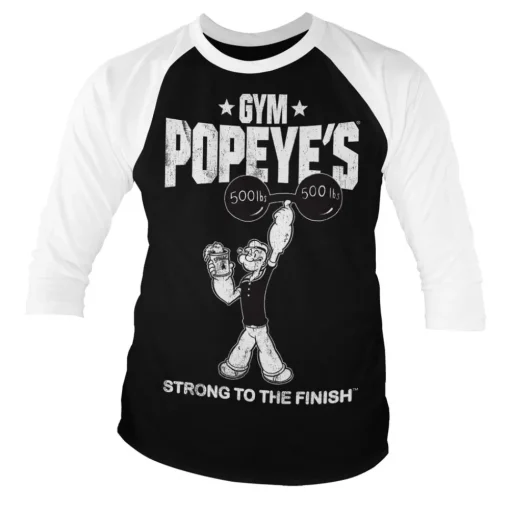 Popeye - Strong To The Finish Baseball 3/4 Sleeve Tee