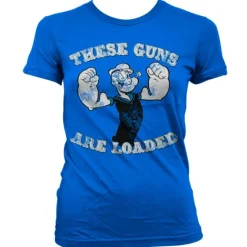 Popeye - These Guns Are Loaded Girly T-Shirt