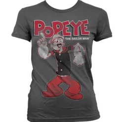 Popeye Distressed Sailor Man Girly T-Shirt
