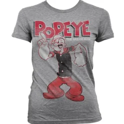 Popeye Distressed Sailor Man Girly T-Shirt