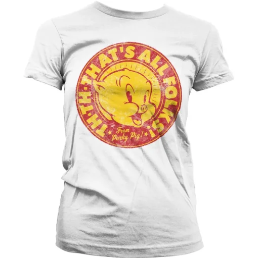 Porky Pig - That's All Folks! Girly Tee
