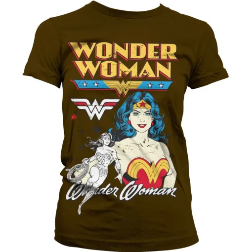 Posing Wonder Woman Girly Tee