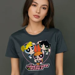 Powerpuff Girls Heart Girly Tee