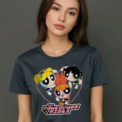 Powerpuff Girls Heart Girly Tee