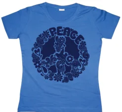 Psychedelic Peace Sign Girly T-shirt
