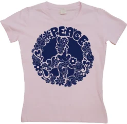 Psychedelic Peace Sign Girly T-shirt