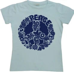 Psychedelic Peace Sign Girly T-shirt