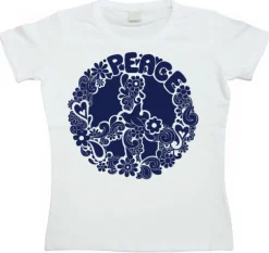 Psychedelic Peace Sign Girly T-shirt