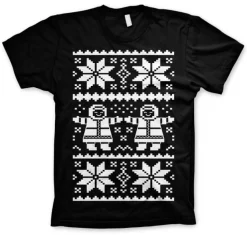 Retro X-Mas Knit Pattern T-Shirt