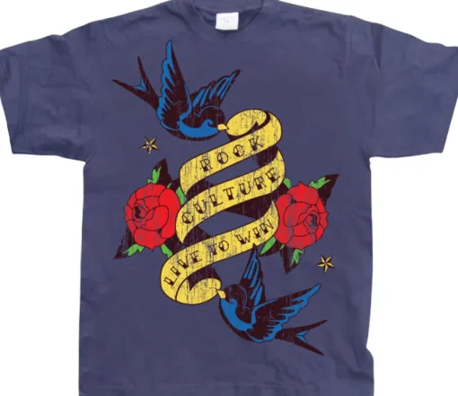 Rock Culture - Live To Win Tattoo T-Shirt