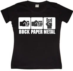 Rock-Paper-Metal Girly T-shirt
