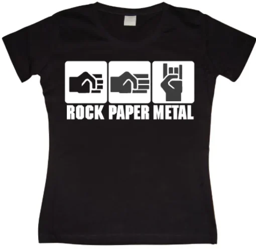 Rock-Paper-Metal Girly T-shirt