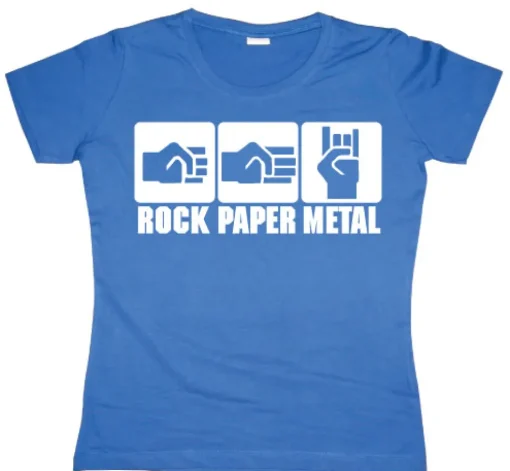 Rock-Paper-Metal Girly T-shirt