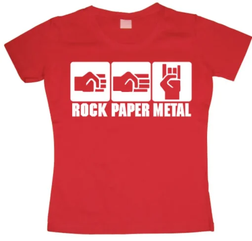 Rock-Paper-Metal Girly T-shirt