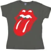 Rolling Stones Distressed Tongue Girly T- shirt
