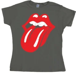 Rolling Stones Distressed Tongue Girly T- shirt