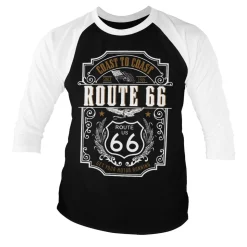 Route 66 - Coast To Coast Baseball 3/4 Sleeve Tee