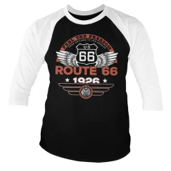 Route 66 - Feel The Freedom Baseball 3/4 Sleeve Tee