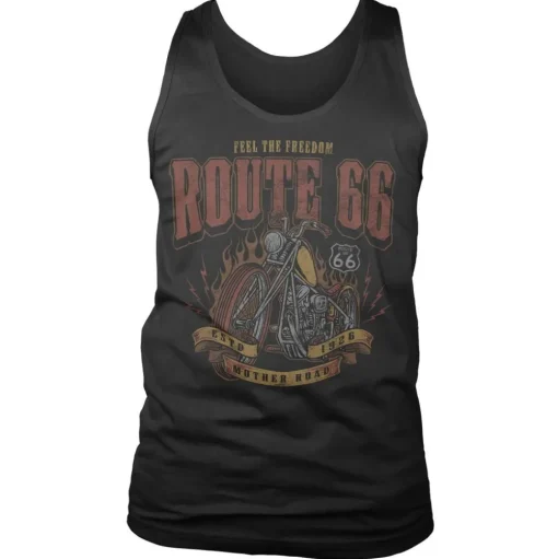 Route 66 - Golden Chopper Tank Top