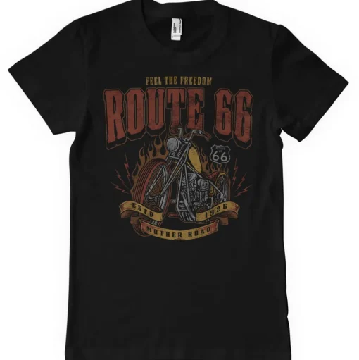 Route 66 - Golden Chopper T-Shirt
