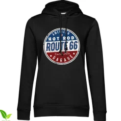 Route 66 - Hot Rod Garage Girls Hoodie