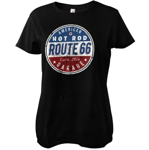 Route 66 - Hot Rod Garage Girly Tee