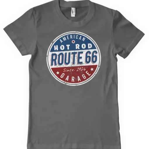Route 66 - Hot Rod Garage T-Shirt