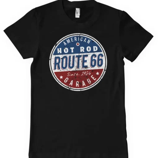 Route 66 - Hot Rod Garage T-Shirt