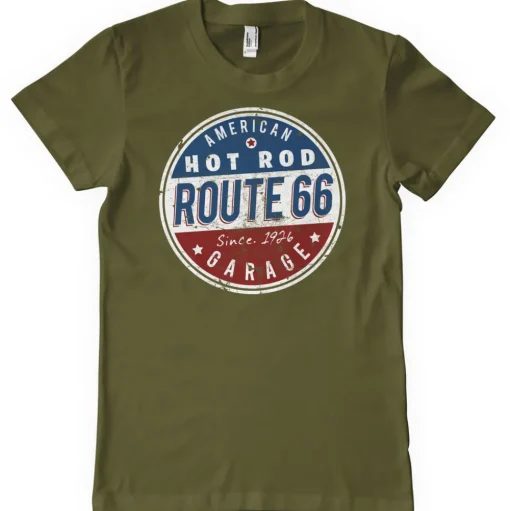 Route 66 - Hot Rod Garage T-Shirt