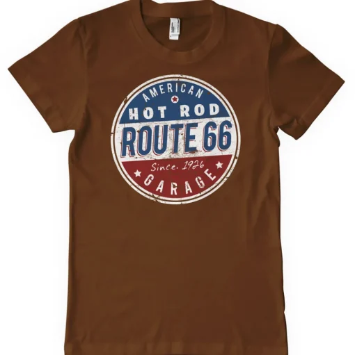Route 66 - Hot Rod Garage T-Shirt
