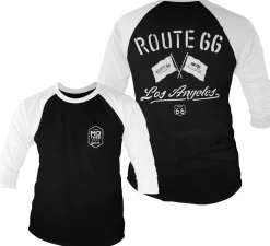 Route 66 Los Angeles Baseball 3/4 Sleeve Tee
