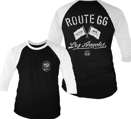 Route 66 Los Angeles Baseball 3/4 Sleeve Tee