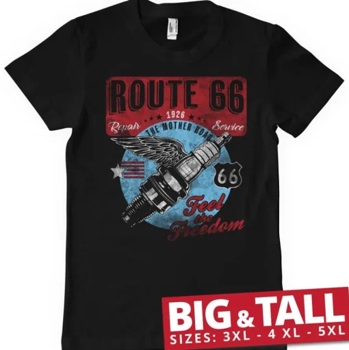 Route 66 Vintage Spark Big & Tall T-Shirt