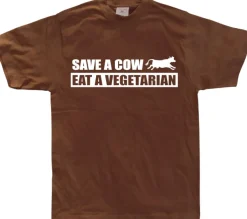 Save A Cow - Eat A Vegetarian T-Shirt