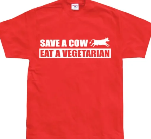 Save A Cow - Eat A Vegetarian T-Shirt