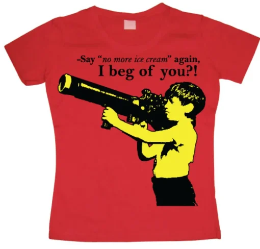 Say No More Ice-Cream Girly T- shirt