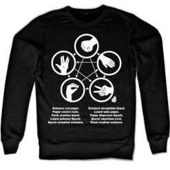 Sheldons Rock-Paper-Scissors-Lizard Game Sweatshirt