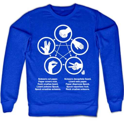 Sheldons Rock-Paper-Scissors-Lizard Game Sweatshirt