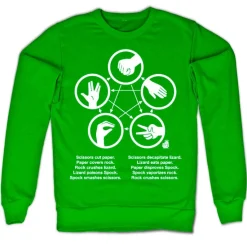 Sheldons Rock-Paper-Scissors-Lizard Game Sweatshirt