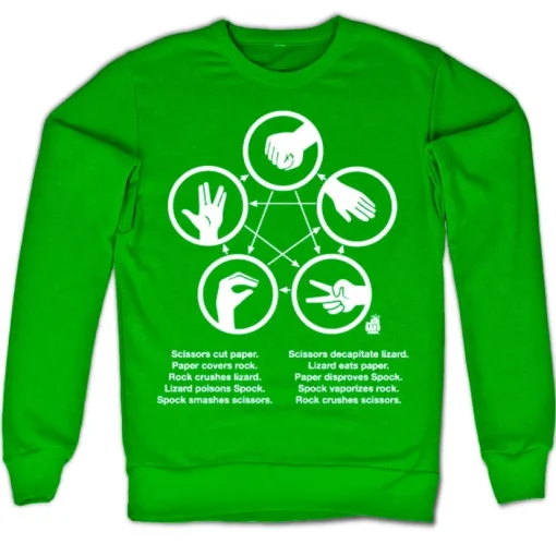 Sheldons Rock-Paper-Scissors-Lizard Game Sweatshirt