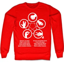 Sheldons Rock-Paper-Scissors-Lizard Game Sweatshirt